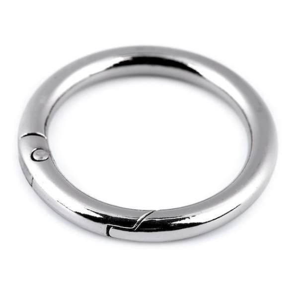 Runder Karabiner Nickel - Ø 32 mm